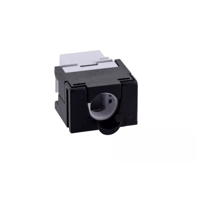 Keystone jack A-LAN MKB-U6-1 — RJ45 U/UTP Cat6, 22/26 AWG, black/white ABS housing