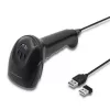 Handheld barcode reader QOLTEC 50868 — 1D/2D laser scanner, USB wired & wireless, working distance 600 mm, black