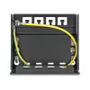 DELOCK Blank Panel 4-port for Keystone RJ-modules, black, metal – table/wall/DIN-rail mounting