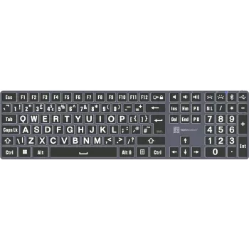 Mechanical keyboard LogicKeyboard XL-Print White on Black TITAN UK layout for PC LKB-LPWB-TPC-UK