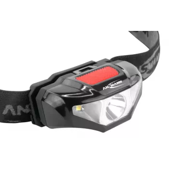 Ansmann HD70B - Headband Flashlight - Black - acrylonitrile butadiene styrene (ABS) - Plastic - IP44 - LED - 1 lamps