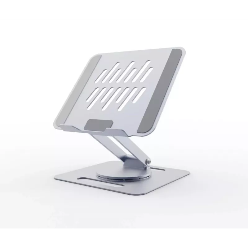 Notebook riser stand GEMBIRD NBS-DR1-01 — rotating base, adjustable height, Space Grey