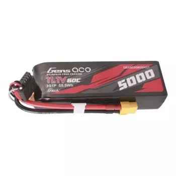 Gens ace G-Tech 5000mAh 11.1V 60C 3S1P Short-Size Lipo With XT60 Plug