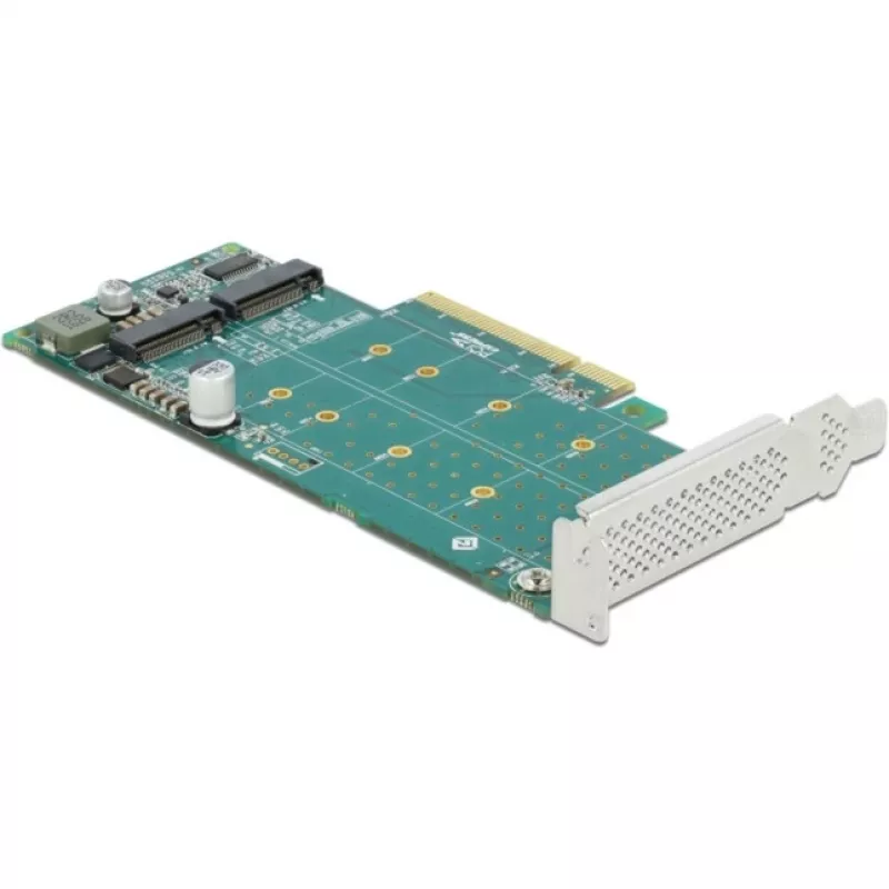 DeLOCK PCI Express x8 Card to 2 x internal NVMe M.2 Key M Bifurcation Low Profile Form Factor