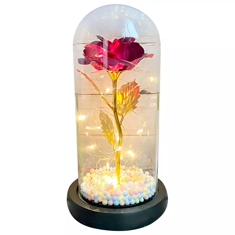 Eternal Rose in Glass Extralink Home, Red LED Glowing