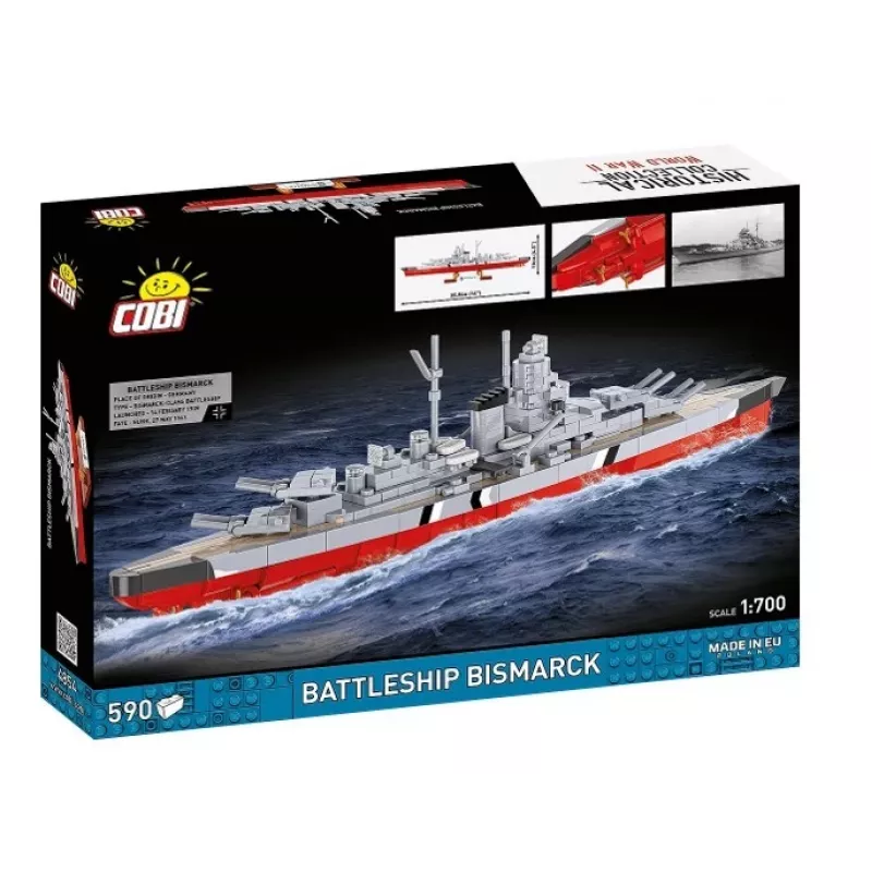 Construction set Cobi Battleship Bismarck model, 590 pieces