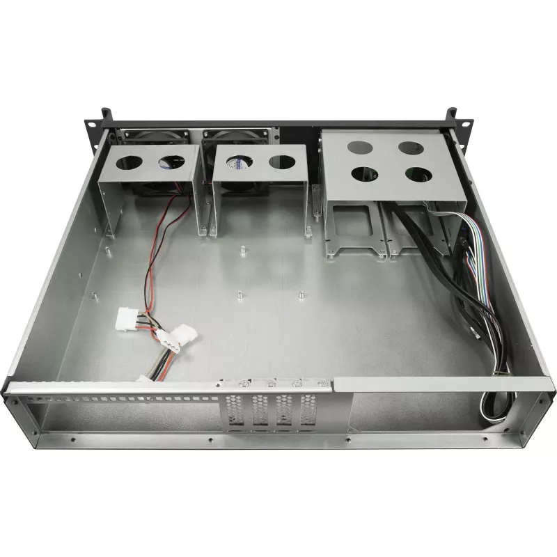 Inter-Tech 2U-K-240L 2U Rackmount Server Chassis for Micro-ATX, Black