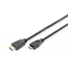 Digitus ASSMANN - Video- / Audio Cable - HDMI - 30 AWG - Mini-HDMI, 19-pin (M) - HDMI, 19-pin (M) - 3 m - Double Insulation - Black (AK-330106-030-S)