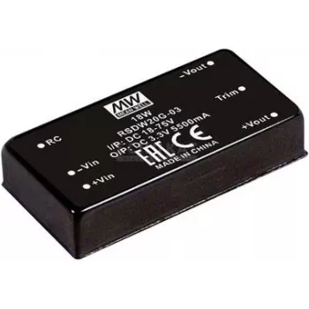 Power adapter/inverter Mean Well RSDW20G-03 — 20 W, Input 18–75 V, Output 3 V, RoHS