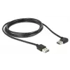 USB Cable DeLOCK 1m USB 2.0 A m/m 90° Black