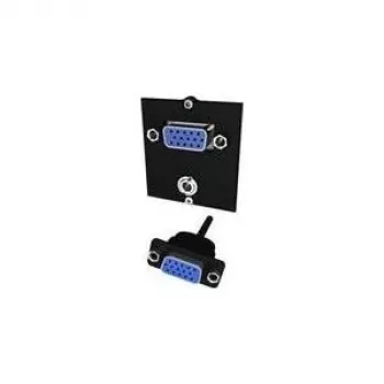 Socket outlet VGA + 3.5 mm Bachmann 917.150 Black
