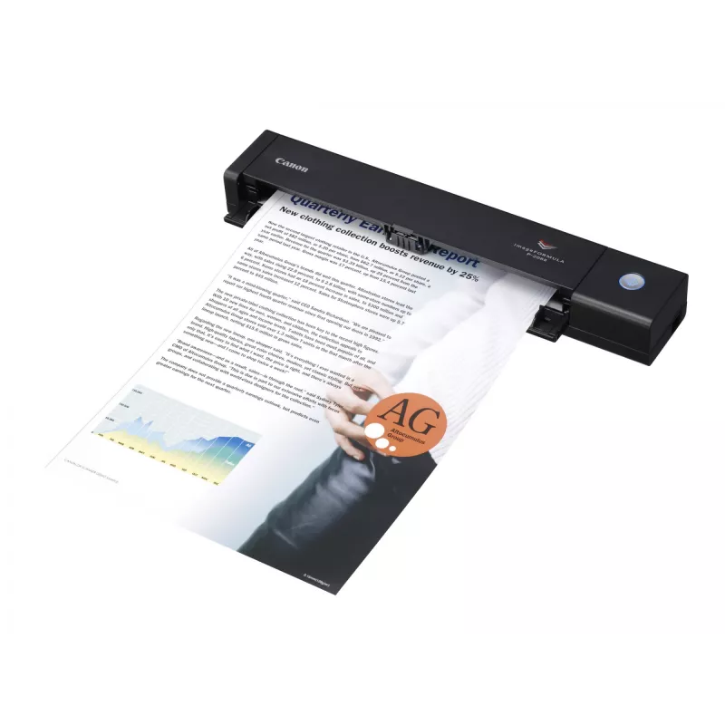 Canon imageFORMULA P-208II Portable Duplex Document Scanner, 216 x 356 mm, 600 x 600 DPI, 24 bit, 8 ppm, 6 ppm, 16 ipm