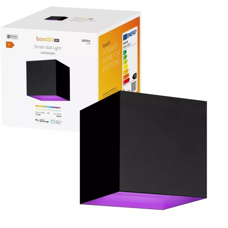 Hombli Smart Outdoor Wall Light, black