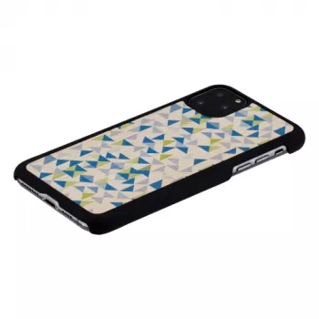 Smartphone case man and wood for iPhone 11 Pro Max — blue triangle black protective cover