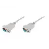 Assmann Zero-Modem connection cable. D-Sub9 F/F. 3.0m. snap-hoods. be (AK-610100-030-E)