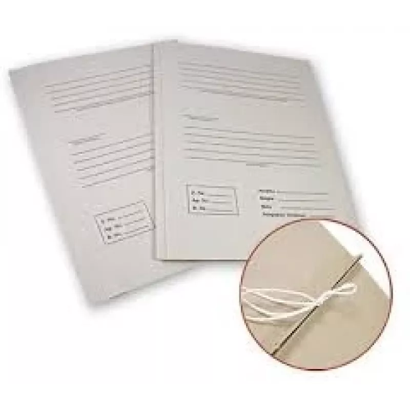 Folder SMLT, archival, A4 4cm, 300 g., With 2 laces, with print, white, cardboard, ecological