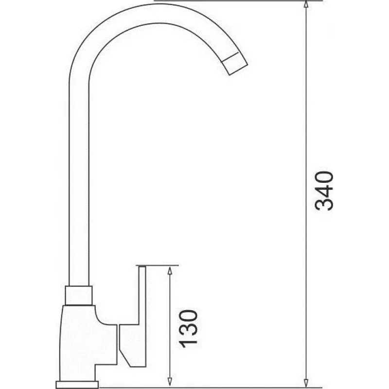 Kitchen faucet PYRAMIS BELLO PLUS black single-lever with swivel spout