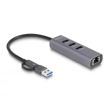 DeLOCK 64282 laptop-dockingstation & portreplikator Wired USB 3.2 Gen 1 (3.1 Gen 1) Type-C Grey (64282)