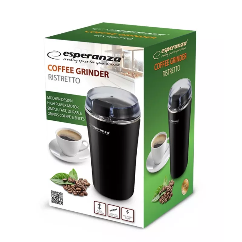 Blade Coffee Grinder ESPERANZA EKC008K — 160 W, 70 g capacity, black