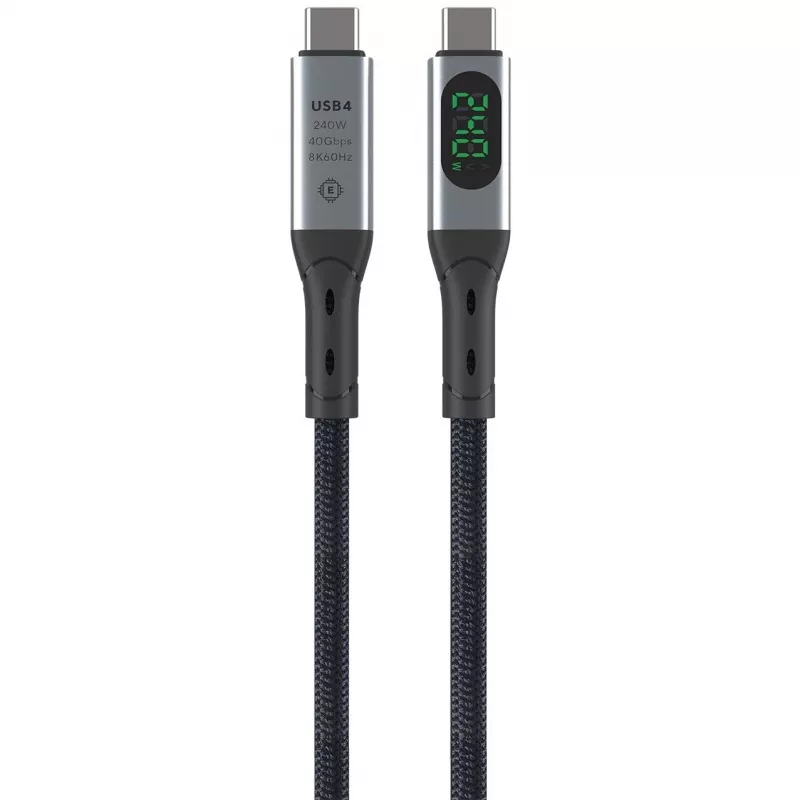 USB Cable 4smarts 541438 USB4 Gen 2x2 1.5m USB C Black Grey