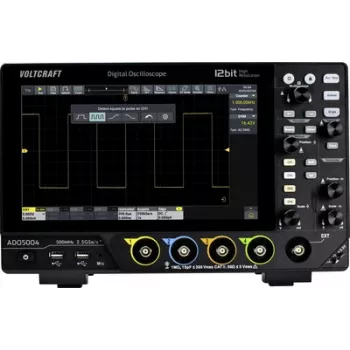 Voltcraft ADO-5004 Digital-Oscilloscope 500 MHz 4-Channel 2.5 GSa/s 250 Mpts 12 Bit