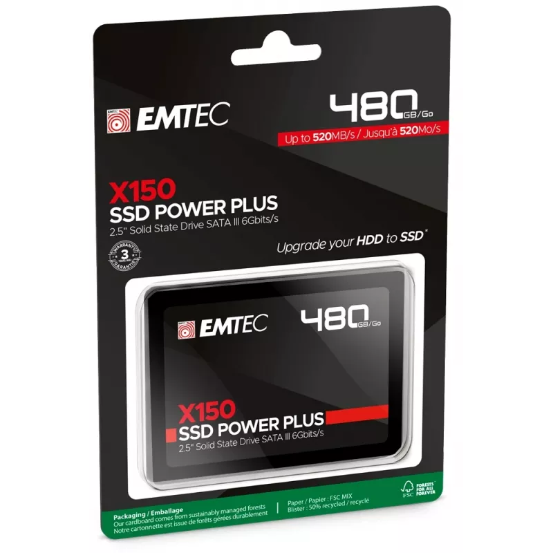 SSD Emtec X150 Power Plus 480 GB 2.5 inch SATA III