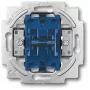 Switch rocker cover plate Busch-Jaeger 2000/6/6 US-101, metallic blue finish