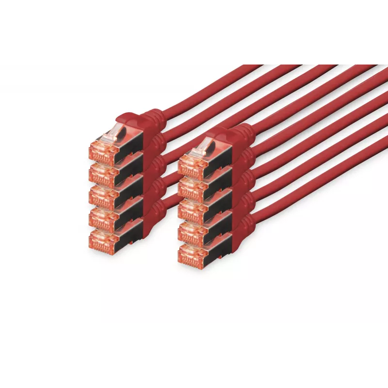 Network Cable Digitus CAT 6 S/FTP RJ-45 1m Red
