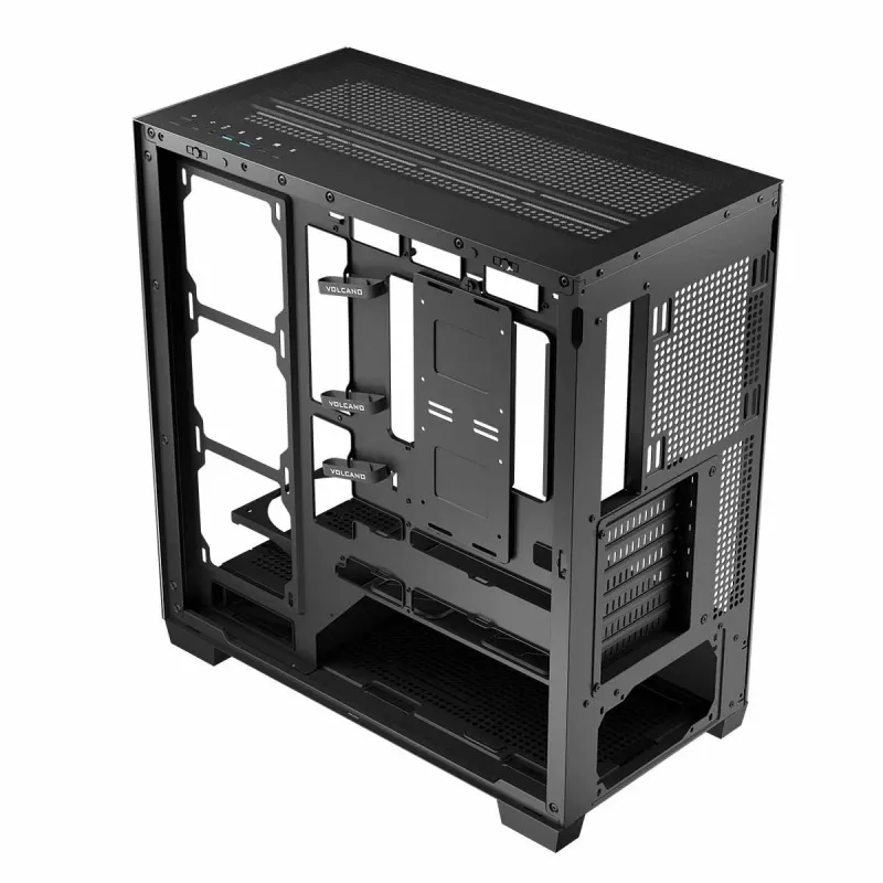 PC case MODECOM Volcano Stellar NF ATX midi tower, tempered glass, black, supports ATX/micro ATX, GPU up to 420mm, CPU cooler 175mm