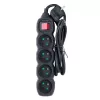 Power extension cord ESPERANZA ELK212K — 1.5 m cable, 4 Type E AC outlets, indoor, black