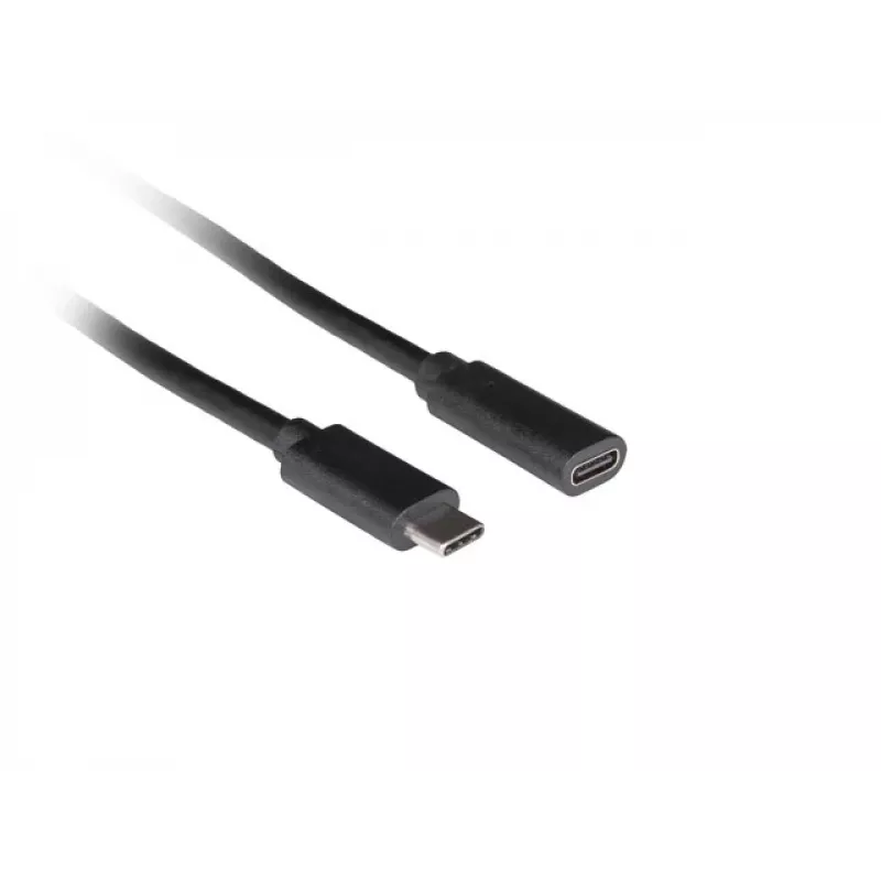 USB cable LANBERG CA-USBE-20CC-0015-BK USB-C to USB-C 1.5 m, USB 3.2 Gen 1 (5 Gbit/s), gold-plated contacts, black