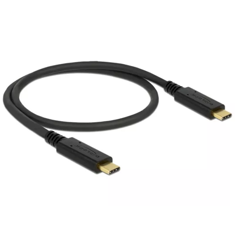 USB Cable DeLOCK 83042 USB 3.2 Gen 2 0.5m USB C Black