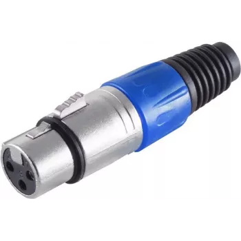 XLR Connector ShiverPeaks BS55022-B — 3-pin female, blue housing