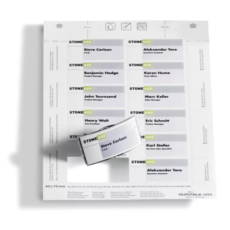 Name Badge Inserts Durable 1453-02