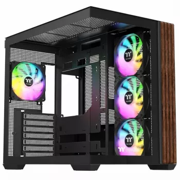 Mid-tower case THERMALTAKE Midi Thermaltake S380 TG ARGB Black with tempered glass and ARGB lighting