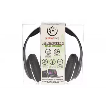 Stereo Headset Rebeltec AUDIOFEEL2 BLACK