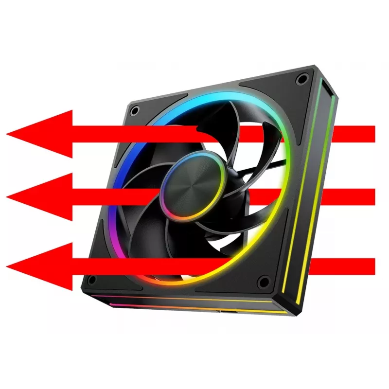 Case fan MODECOM VOLCANO LOOP 120 ARGB Reverse Fan Black 120 mm PWM 400–1400 RPM ARGB header
