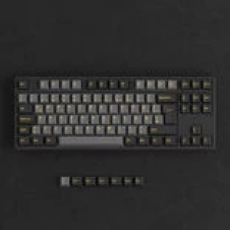 Mechanical gaming keyboard AKKO Black & Gold 5087S, Akko V3 Cream Yellow Pro switches, RGB lighting