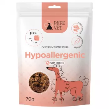 Dry dog treat PAKA ZWIERZAKA Pepe VET Hypoallergenic Insect 70 g — training delicacy, protein 16%, fat 12%