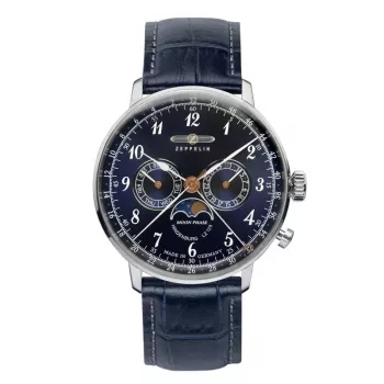 Quartz watch Zeppelin LZ129 Hindenburg 7036-3, stainless steel case, water resistant