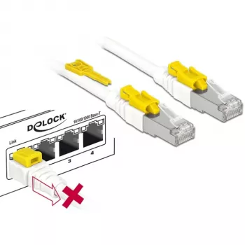 Networking Cable DeLOCK 85335 RJ-45 Cat6a 5m White
