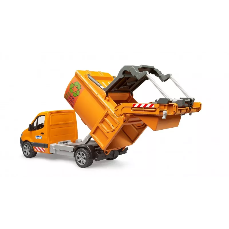 BRUDER model vehicle MB Sprinter municipal garbage truck BR-02682, scale toy replica