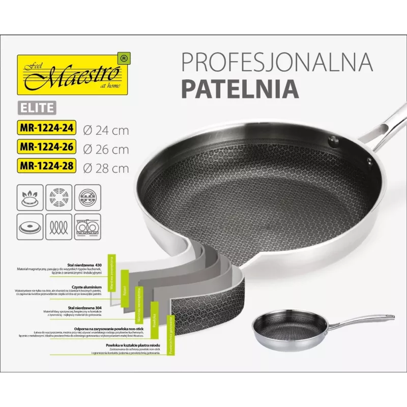 Professional Frying Pan Maestro MR-1224-24 24 cm