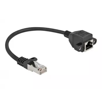 Network Extension Cable DeLOCK Cat.6A 25 cm Black
