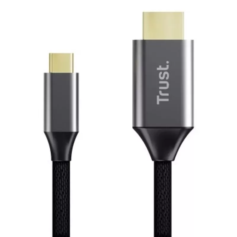 USB-C to HDMI cable TRUST CALYX 25630, 4K (3840x2160), 2 m, black, male-to-male