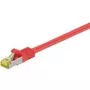 Wentronic GoobayCat.7 Raw Cable Patch Cable, S/FTP (PiMF), Red, 0.25 m - LSZH Halogen-Free, Copper, RJ45 Plug (91571)