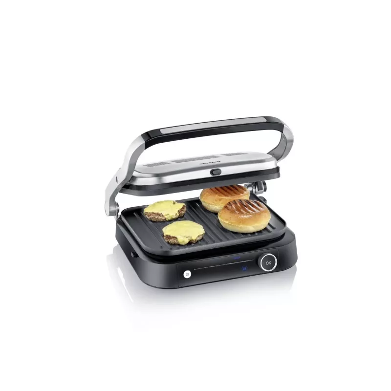Contact Grill SEVINI Pro, KG 2395 (Silver/black, 1.800 Watt)