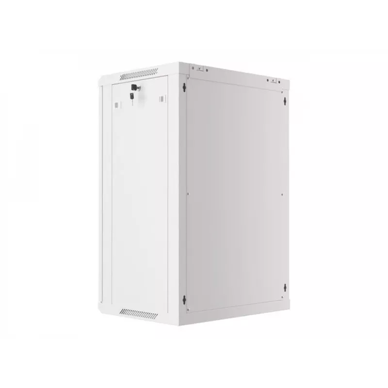 Lanberg WF01-6418-10S Wall-Mounted 19 inch 18U Rack Cabinet 600x450mm Grey (Glass Door)
