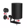 Wall mount MACLEAN MC-495 for 2x Sonos ERA speakers, adjustable angle, heavy duty