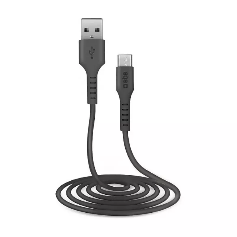 SBS TECABLEMICRO2K 2m USB A Micro-USB B Male Male Black USB Cable (TEKabelMICRO2K)